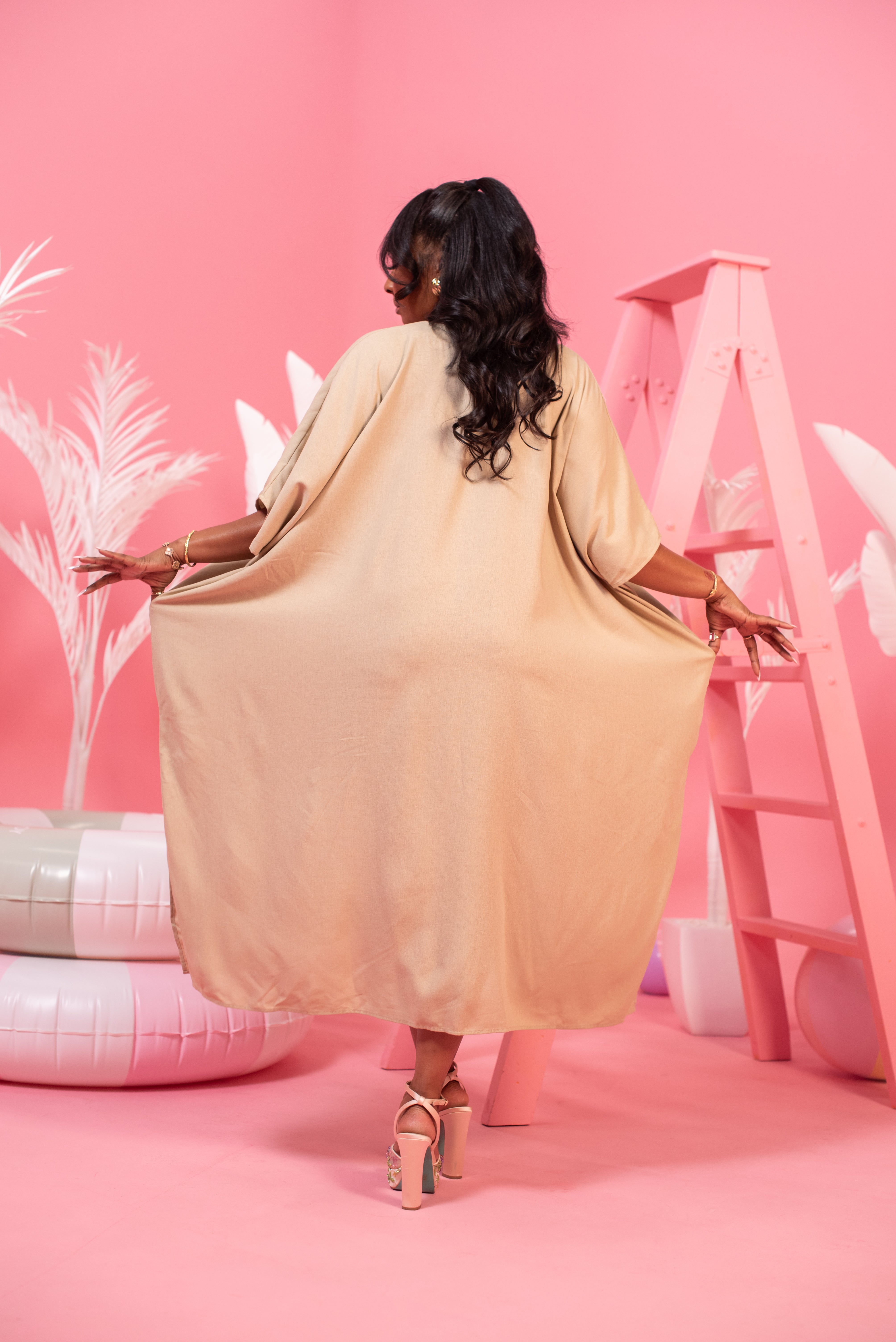 polyester muumuu dresses PinkBeautiM Mumu Dress for Women, Short Sleeve, Floral, Polyester, Pockets, Button Down Neck